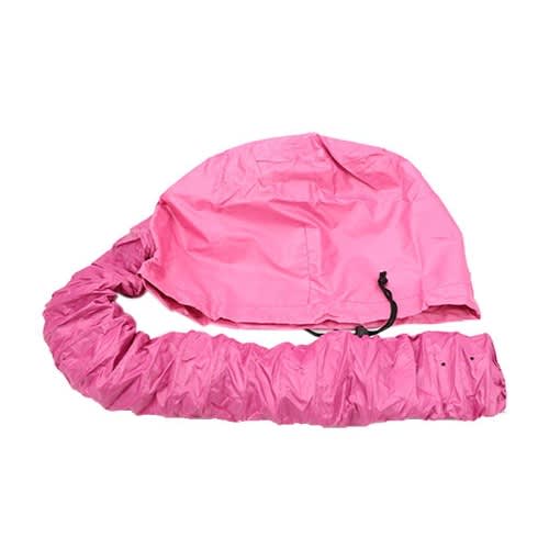 Drawstring Hair Heating Cap Hair Dryer Bonnet Attachment - Pink