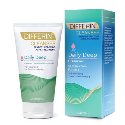 Differin Daily Deep Cleanser With Benzoyl Peroxide - 1 Pack - 4 Oz/118ml