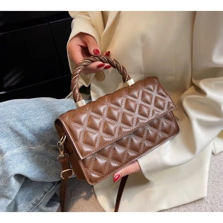 Quilted Mini Pu Leather Handbag
