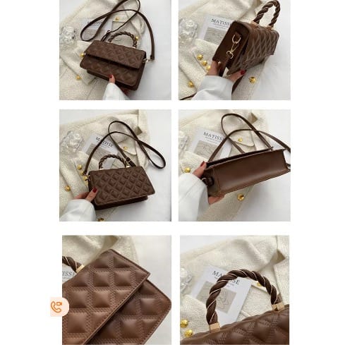 Quilted Mini Pu Leather Handbag