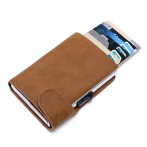 Leather Wallet Credit Card Holder Rfid