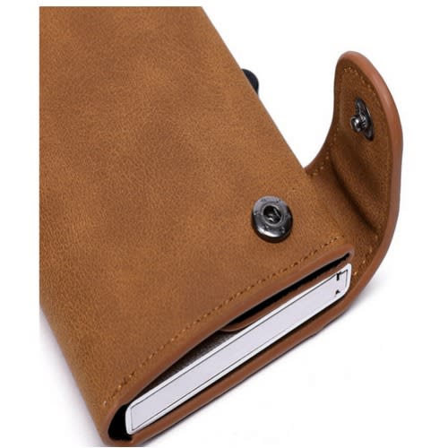 Leather Wallet Credit Card Holder Rfid