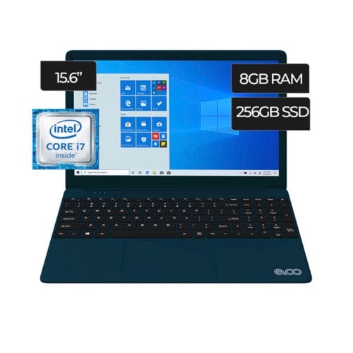 Evoo Ultra Thin Evc156-bk Intel Core I7-6660u 2.4ghz 256GB SSD 8GB 15.6