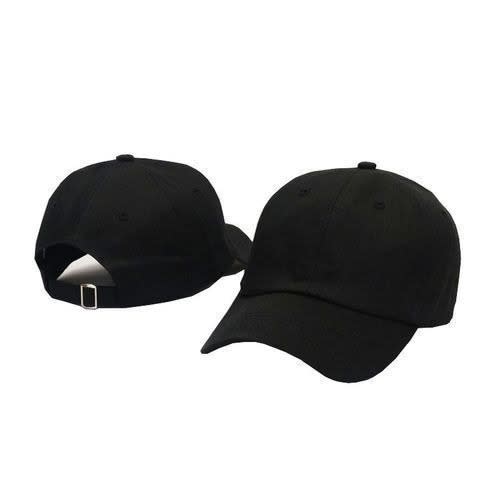 2 Plain Baseball Caps - Black