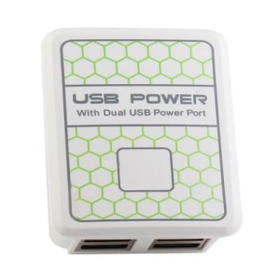 Adapter With 4 Usb Power Port - White & Green