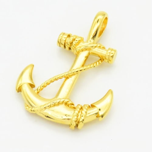 Big Anchor Pendant - Gold
