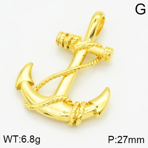 Big Anchor Pendant - Gold