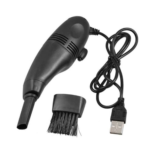 Laptop & Desktop Keyboard USB Vacuum Dirt Dust Cleaner - Black