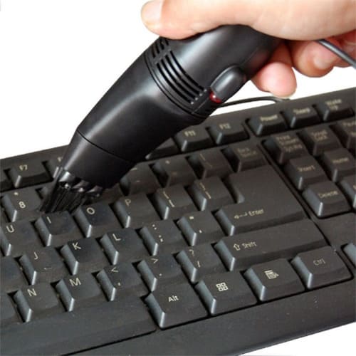 Laptop & Desktop Keyboard USB Vacuum Dirt Dust Cleaner - Black