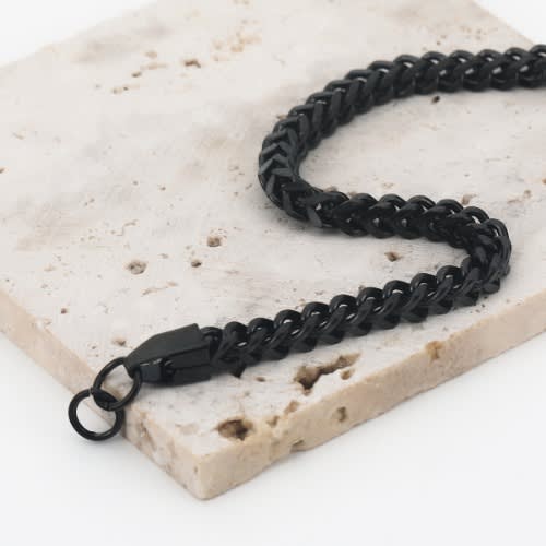 Men's Steel Bracelet -Black