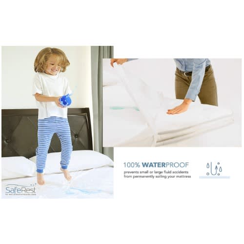 Saferest Waterproof Mattress Cover Protectors – 39" X 75"  -  White