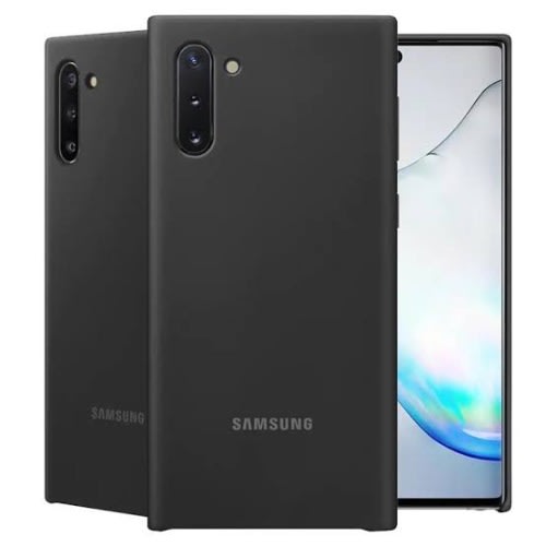 Silicone Back Case For Samsung Note 10 With Tempered Glass Screen Protector