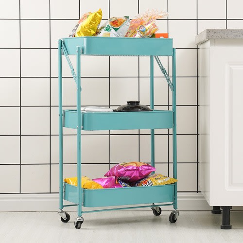 Foldable Trolley Rack - Blue