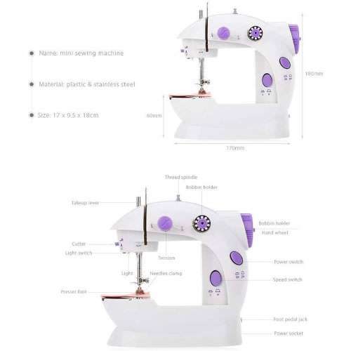 Adapter And Foot Pedal Sewing Machine + Handy Stitch Sewing Machine