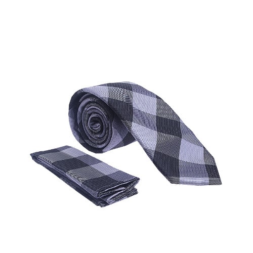 Vissioni Black & Arch Checked Box Tie