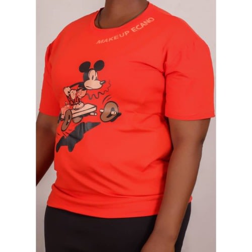 Ladies Round Neck Polo - Orange