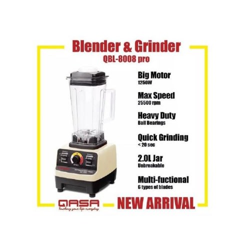 Qasa commercial blender - QBL- 8008 - 2L