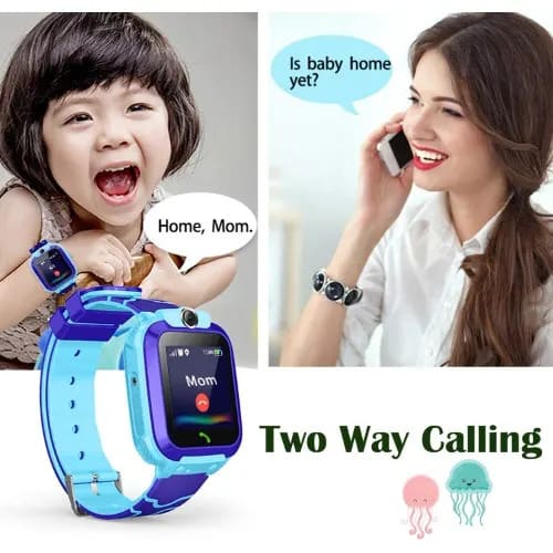 Kids Waterproof Touch Screen Smartwatch With Two-Way Call Sos Games - Camera - Multicolor