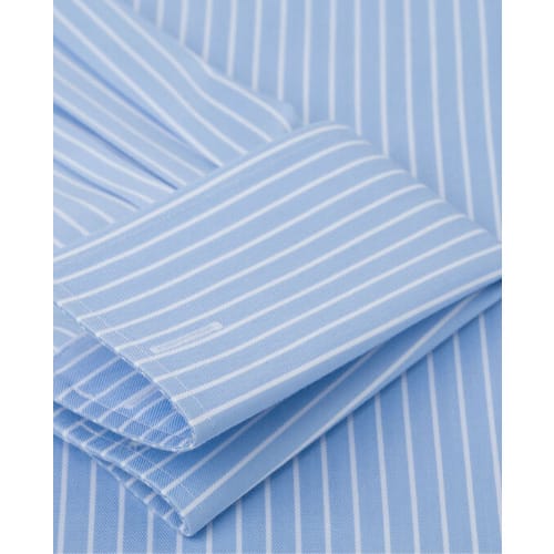 Non-iron  Overstripe Slim Fit Shirt - Blue