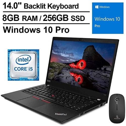 Thinkpad T490 -Core i5-10210U -1.60GHZ - Quad-core (4 Core) -8GB RAM - 256GB SSD-14" Laptop