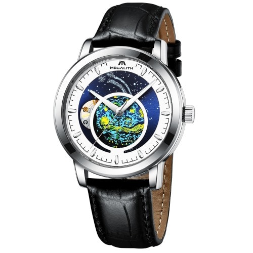 Men's Mechanical Waterproof Business Watch - Black