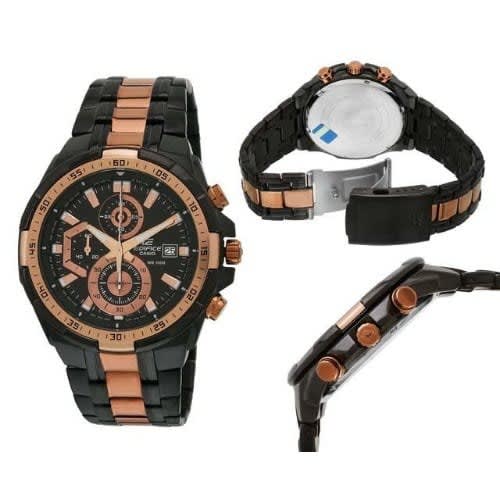 Ediifice Chronograph Dual Tone Watch For Men- EFR 539