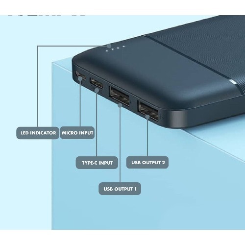 Rpp-96 Lango Series Dual Usb Ports 10000mah Fast Charge Power Bank