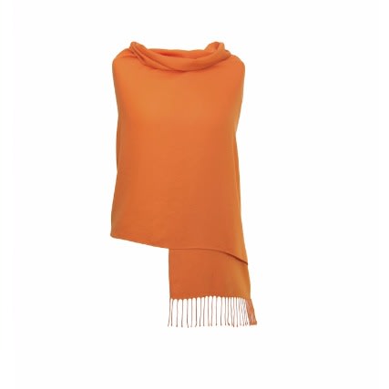 Silky Soft Plain Pashmina - Orange