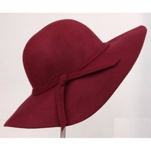 Beach Wide Brim Hat - Burgundy