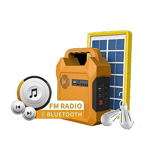 Multi-functional Solar Power Kit And Music System With Fm Radio