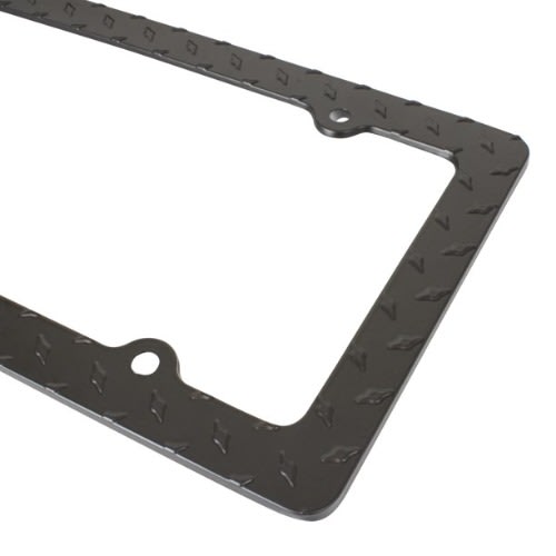 Auto Drive License Plate Frame - Black Diamond Design - 13.25X6
