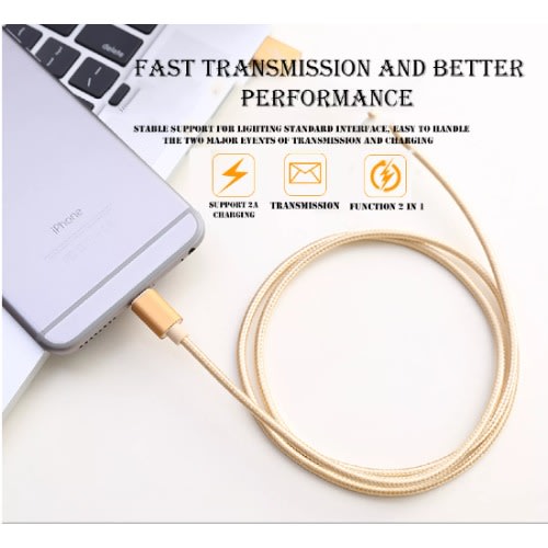 Braided Fast Charging Data Cable For iPhones