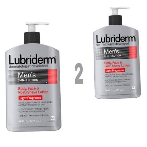 Lubriderm Men's 3 In 1 Lotion - 473ml X 2 Pieces