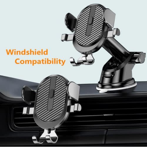 Dashboard Windshield And Air Vent Phone Holder-Black