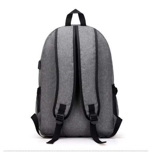 AntiTheft Travel Backpack USB Charging Laptop Bag - Grey