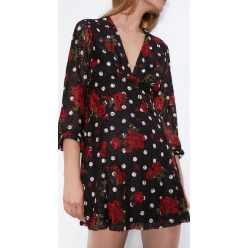 Floral Print Mini Dress