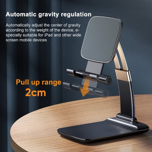 Foldable Gravity Desktop Holder For Smartphone Tablet