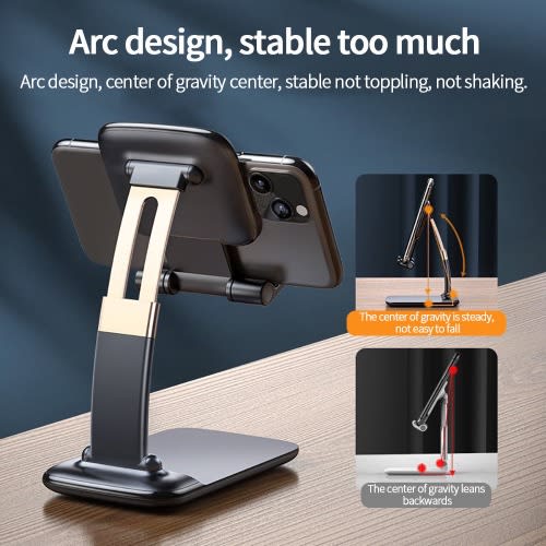 Foldable Gravity Desktop Holder For Smartphone Tablet