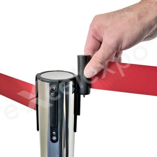 Automatic Stanchions Poles - Stainless 2pcs - Red Color