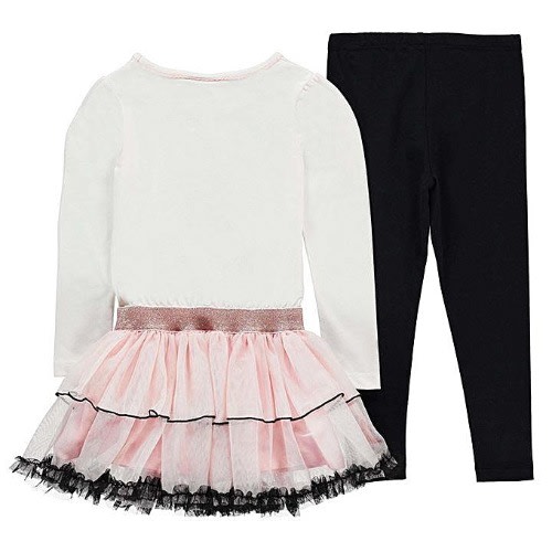 Princess Character Frill 2pc Girl's Dress And Legging
