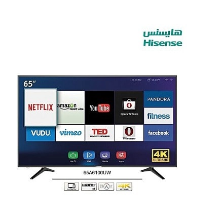 65'' Smart UHD 4k Satellite Television + Free Wall Bracket - 65a6100uw