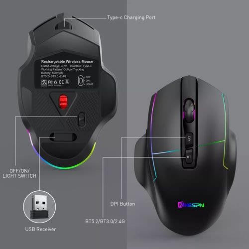 Wireless Mouse Rechargeable