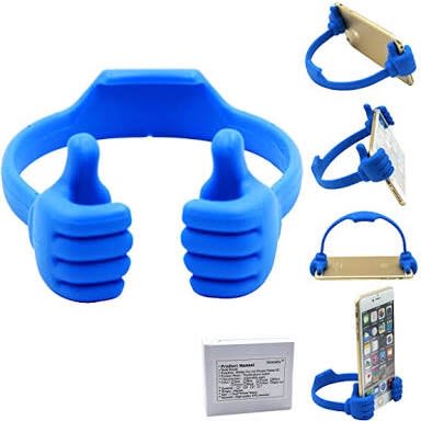 Adjustable Thumb Up Mobile Phone /tablet Stand Holder - Blue
