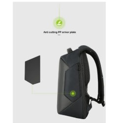 Unisex Anti Theft Backpack - Grey