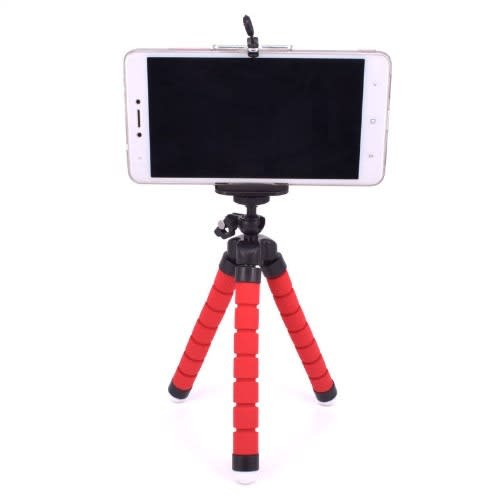 Mini Sponge Octopus Camera And Mobile Tripod - Self-timer - Red