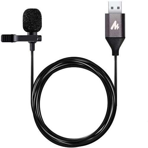 Plug & Play Omnidirectional USB Lavalier Microphone