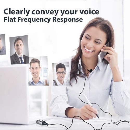 Plug & Play Omnidirectional USB Lavalier Microphone