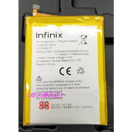 Infinix 100% Backup Mobile Phone Battery - BL-30VX