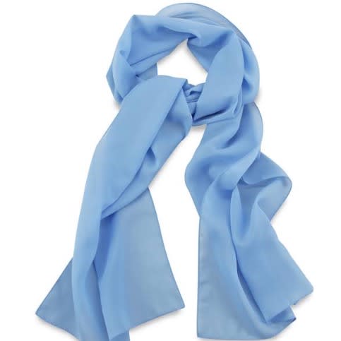 Plain Chiffon Hijab - Blue