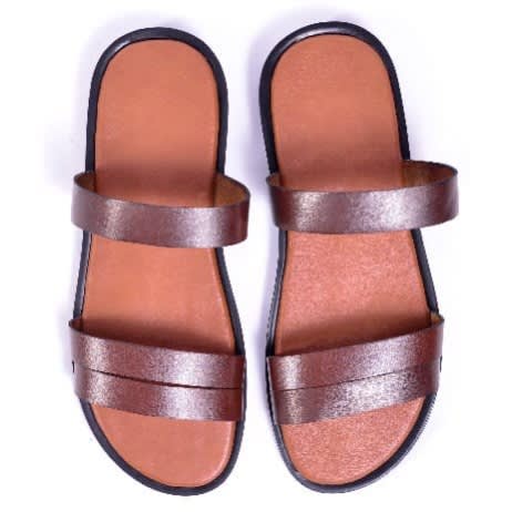 Men's Beautiful Looking Brown Palm Slippers